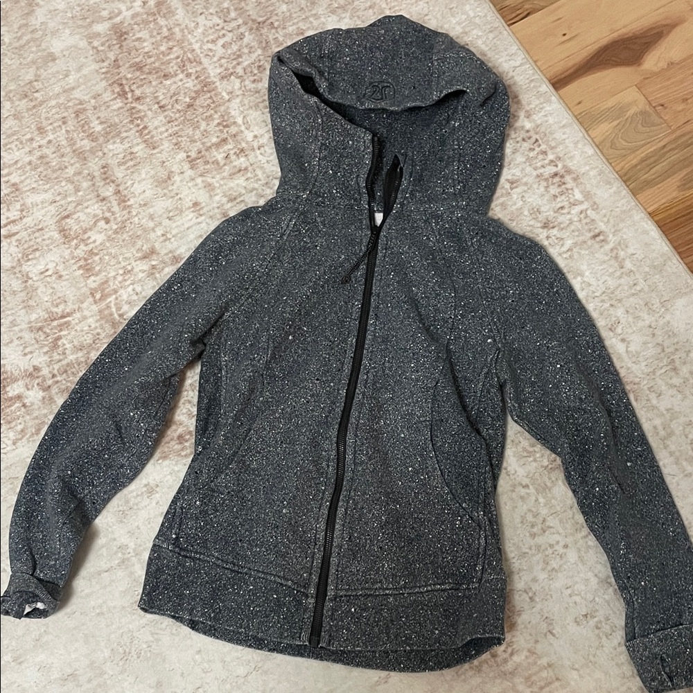Lululemon speckled Gray scuba hoodie